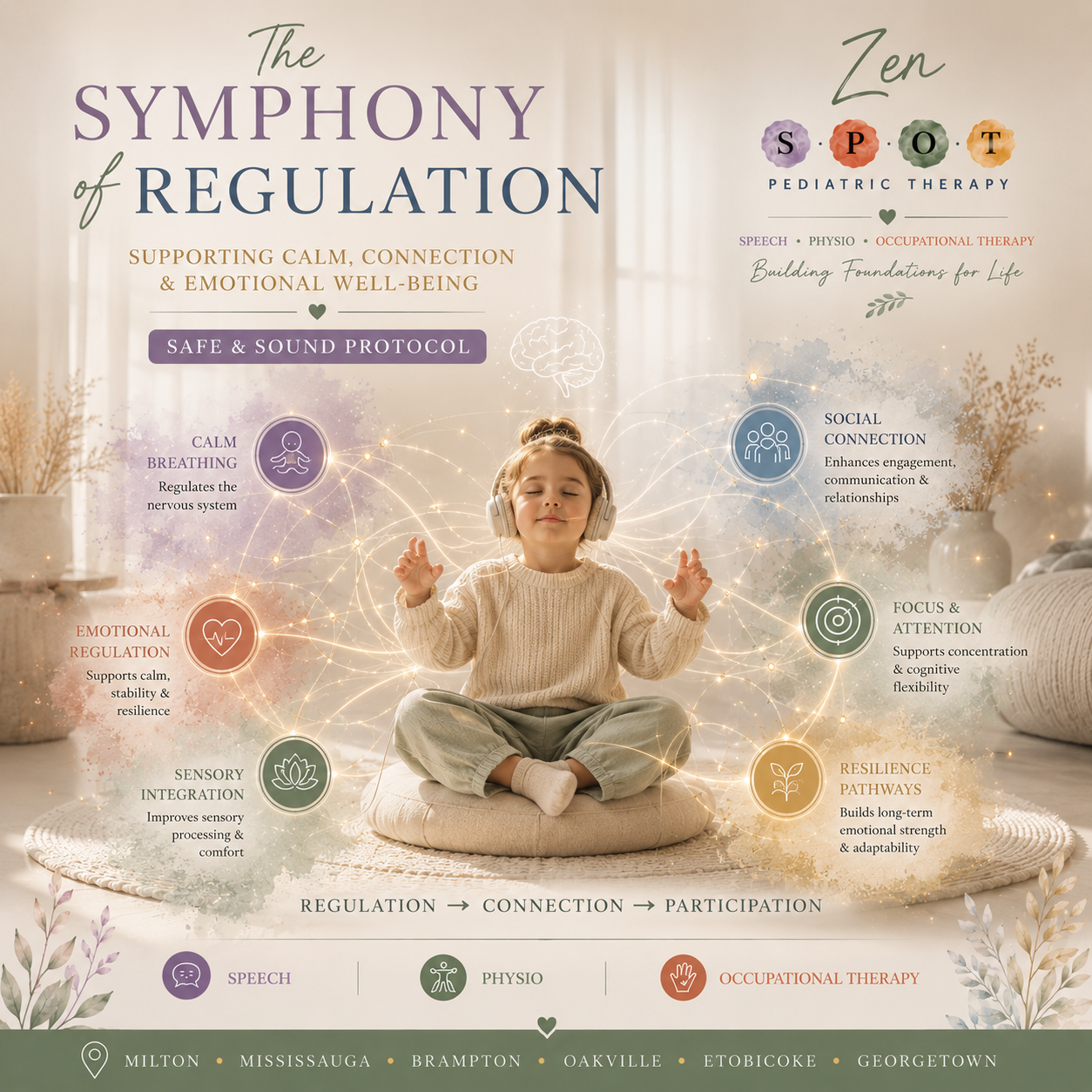 Safe and Sound Protocol, SSP Therapy, Nervous System Regulation, Polyvagal Theory, Sensory Processing, Emotional Regulation, Trauma-Informed Therapy, SSP Milton, SSP Mississauga